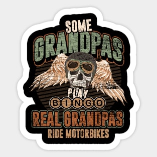 Biking Grandpa Fathers Day Motorbike Funny Biker Sticker